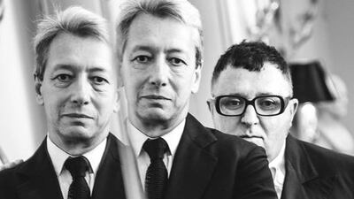 Frédéric Malle, left, and Alber Elbaz collaborated on a new fragrance called Superstitious. Courtesy Editions de Parfums