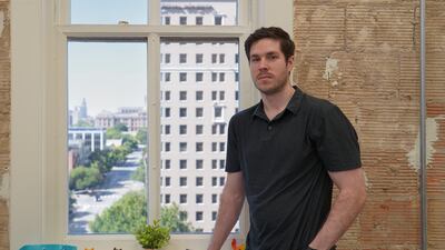 Price Fallin, founder of Televet, in his office in downtown Austin.