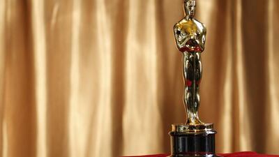 An Oscar statuette is displayed. Brendan McDermid / Reuters