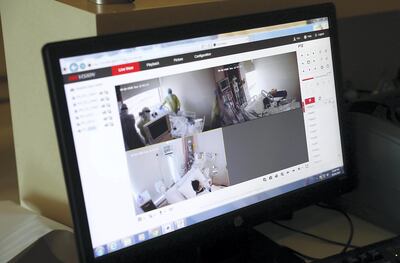 Patient monitoring is largely done by video camera to reduce the number of staff entering the ward. Senior doctors only meet patients face to face when necessary. Pawan Singh / The National