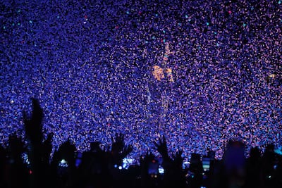 Coldplay put on quite the show at Zayed Sports City Stadium in Abu Dhabi during their Music of the Spheres World Tour. Pawan Singh / The National