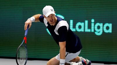 Britain's Andy Murray was given a torried time by Netherlands' Tallon Griekspoor in their opening Davis Cup Finals match in Madrid. EPA