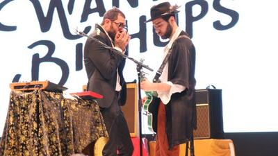 The Wanton Bishops performing at the Step Music Festival at Dubai International Marine Club. Navin Khianey for The National