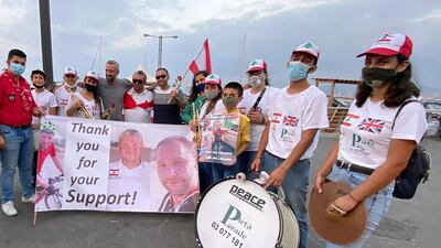 “I told my wife: this could have been me and my family - if my father hadn’t emigrated to Britain in 1985,” Mr Lamaa, 38, told The National. Courtesy Eddie Lamaa