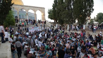Human Appeal International, a UAE charity organisation provided iftar meals at Al Aqsa Mosque in Jerusalem. Wam