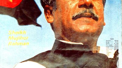 Magazine cover of Newsweek from 5th April 1971. The genocide in East Pakistan and the resistance of Bengalis under the leadership of Sheikh Mujibur Rahman was extensively covered by the magazine, where he was given the title of ‘Poet of Politics’. Image courtesy Bangabandhu Sheikh Mujibur Rahman Memorial Museum