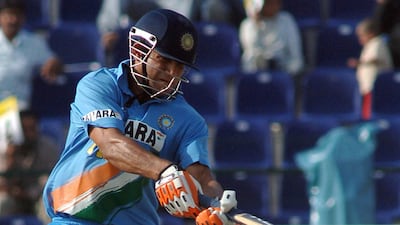 India all-rounder Irfan Pathan is in his elements with the bat in Abu Dhabi. AFP