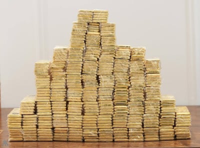 Gold seized in anti-corruption campaign launched by Iraqi PM Ali Al Zaidi. Iraq News Agency