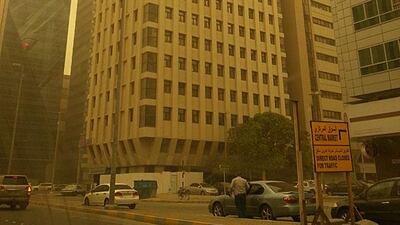 A view after the storm from FissionLink Headquarters, Al Nahyan Camp Area. Photo courtesy of Gail Limcumpao