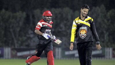 Panthers' Sardar Bahazad bats during the Karwan Rising Stars F40 Final. Chris Whiteoak / The National