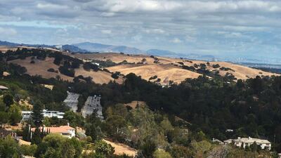 A drought affected area near Los Altos Hills, California, on July 23, 2014. Jewel Samad / AFP