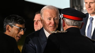 Mr Biden was in Northern Ireland for the 25th anniversary of the Good Friday Agreement. AFP