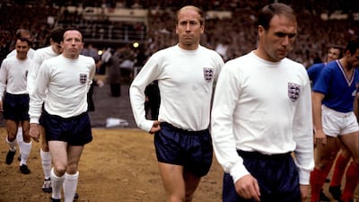 England's Ray Wilson, Bobby Charlton, Nobby Stiles, Martin Peters, Jimmy Greaves and Jack Charlton. PA