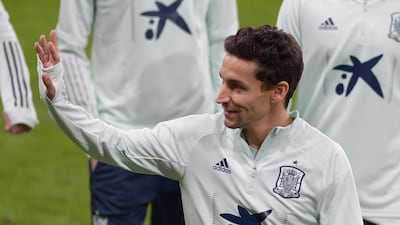 Spain defender Jesus Navas during training in Cadiz. AFP