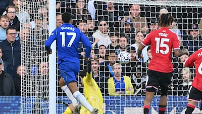 Chelsea's Morgan Rogers scores the opening goal. AFP