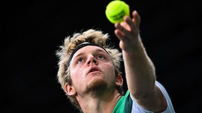 Spain's Alejandro Davidovich Fokina during his 6-1, 6-1 defeat by Diego Schwartzman of Argentina in the last 16 of the Paris Masters on Thursday, November 5. AFP