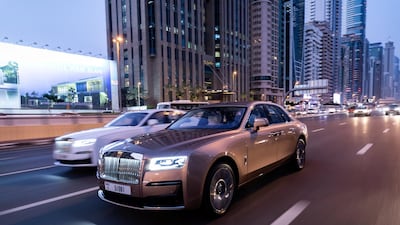The Rolls-Royce Ghost takes on rush-hour traffic in Dubai. All photos courtesy Rolls-Royce