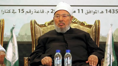 The app features an introduction by Yusuf Al Qaradawi . AFP