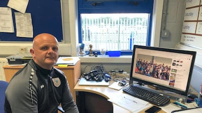 Mark Bradshaw is the manager of Curzon Ashton where he combines first-team duties along with other jobs such as taking bookings for pitch hire. Andy Mitten for The National