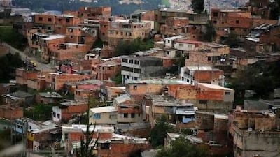 Part of the transformation of shantytowns, such as this one in Bogota, are infrastructural improvements such as the outdoor escalators in Medellin that allow residents to commute to the city centre. Juan BARRETO / AFP PHOTO
