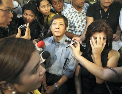 Ferdinand 'Bong-Bong' Marcos Jr, Marcos's son, is rumoured to be mulling over a run for president. AFP.