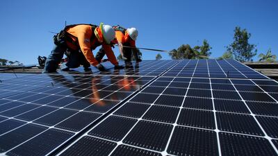 Solar panels can be installed on the roof of residential villas for Dh4,000 to Dh6,000 Reuters