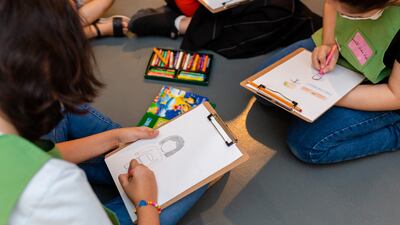 A school workshop at the Sharjah Art Museum. Photo: Sharjah Museum