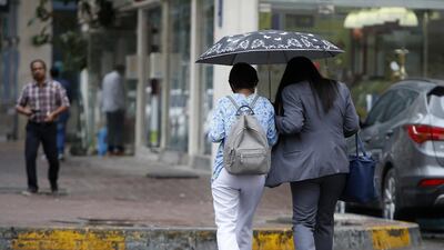 Forecasters warn of similar wet and windy conditions over the weekend. Ravindranath K / The National