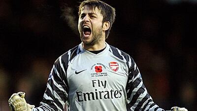 Arsenal’s goalkeeper, Lukasz Fabianski, is a model of inconsistency.