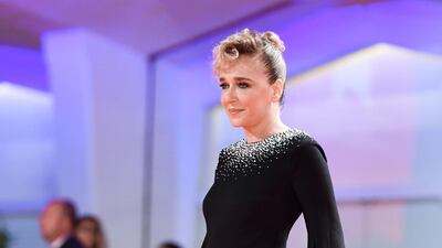 Valeria Golino arrives for the screening of 'Adults in the Room' on August 31, 2019 during the 76th Venice Film Festival. AFP
