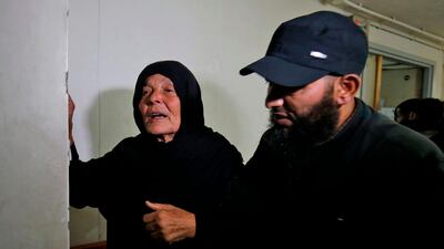 The mother of Nour Baraka, a commander for Hamas' armed wing, who was killed by Israeli fire on November 11, 2018, in the Gaza Strip. AFP