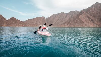 Kayaking at the Hatta Dam is a popular activity at this time of year. Photo: Platinum Heritage