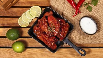 BBQ chicken wings at UBK