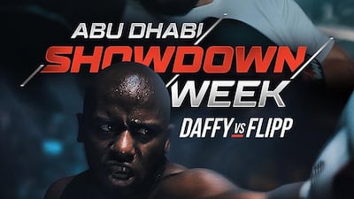 L-R Kuwait's Daffy and Bahraini rapper Flipperaci team up to sing the Abu Dhabi Showdown Week Anthem.