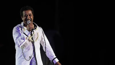 Algerian singer Cheb Khaled headlines the first of this year's Formula One Abu Dhabi after-race concerts. EPA