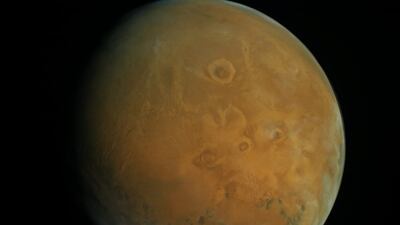 A stunning image of Mars captured by the Hope probe and shared online by Stuart Atkinson. Photo: Stuart Atkinson/Emirates Mars Mission