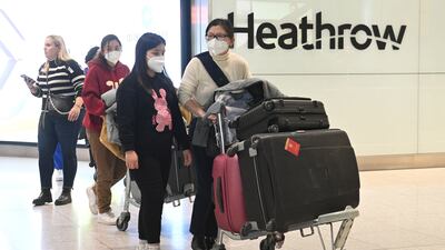 People arriving in the UK from China will need to show a negative Covid-19 test. EPA