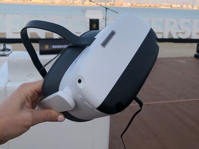 The 'cineverse' event beamed 200 film buffs directly into a virtual cinema from a hotel in Dubai. Emma Pearson for The National