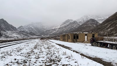 The Soviet-era railway line at Salamalik in Azerbaijan's Nakhchivan exclave. A new US-backed trade route through Armenia would link the region with mainland Azerbaijan. Lizzie Porter / The National