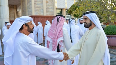 Sheikh Mohammed welcomes his guests