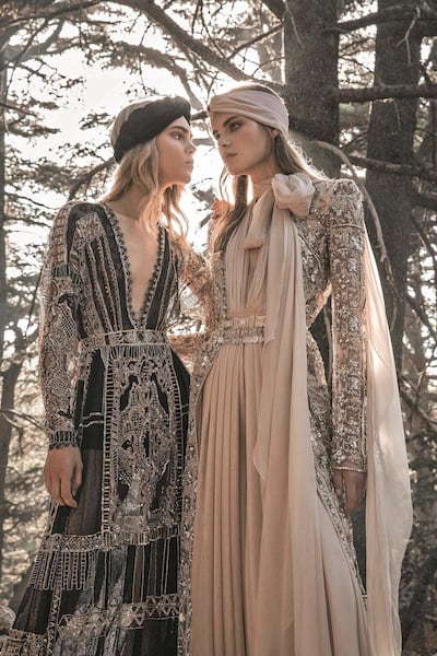 Murad's autumn / winter 2019 haute couture collection photographed at Barouk Natural Reserve. Courtesy M Seif