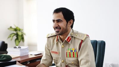Lt Col Saif Ghanem Al Suwaidi, new dean of the Dubai Police Academy. Anna Nielsen for The National