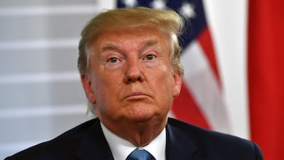 US President Donald Trump at the G7 summit in Biarritz in France. AFP