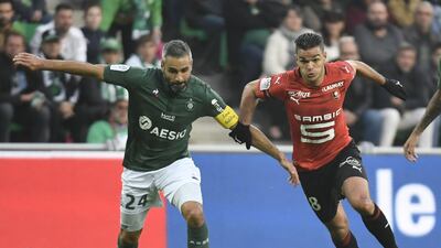 Hatem Ben Arfa, right, is now at Rennes for the latest chapter in his varied and colourful career. AFP