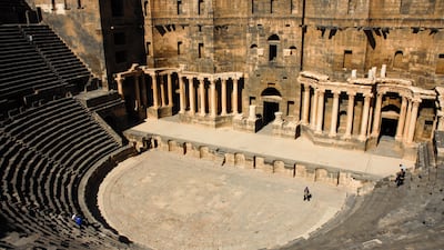 A 2nd-century Roman amphitheatre in Bosra, Syria has been declared a Unesco World Heritage Site but suffered damage during the country's civil war. All photos: Getty