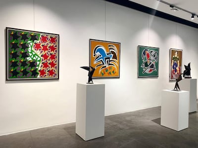 Artworks by the Lebanese painter and sculptor Hussein Madi. Photo: Mark Hachem Gallery