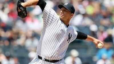 Andy Pettitte is tending to a broken bone in his left ankle after being hit by a ball. Jim McIsaac / Getty Images