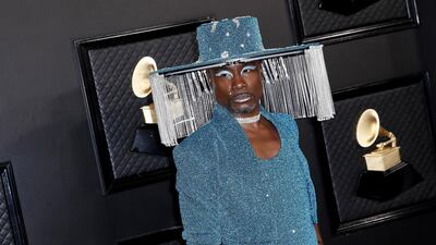 Billy Porter wore a motorised hat at the the 62nd annual Grammy Awards ceremony at the Staples Center in Los Angeles, USA on Sunday, January 26. EPA