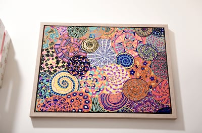 An old scarf doubles as a wall hanging. Khushnum Bhandari / The National