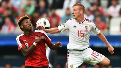 Hungary midfielder Laszlo Kleinheisler is Greg Lea's Euro 2016 Player of the Day for his impressive showing against Austria. Nicolas Tucat / AFP